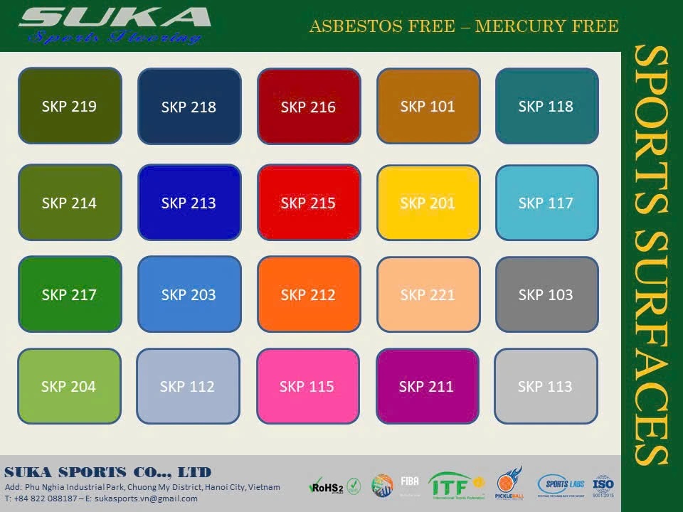 Cập nhật giá sơn sân pickleball hôm nay 2 Cập nhật bảng màu sơn sân Pickleball mới nhất của SuKa Sports